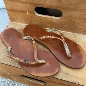 Roxy Leather Flip Flops